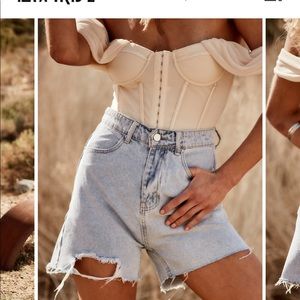 Dani High Rise Distressed Denim Shorts🤍